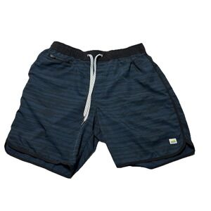 Vuori Men's Small Banks Shorts Unlined 7" #V330 Blue Tie Dye Athletic Drawstring